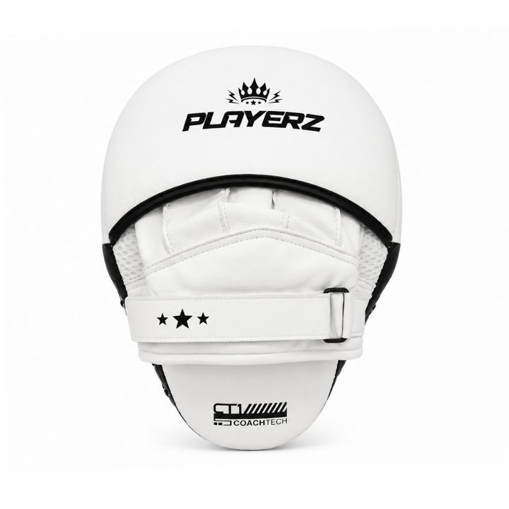 Playerz CoachTech Focus Pads - White-Playerz Boxing