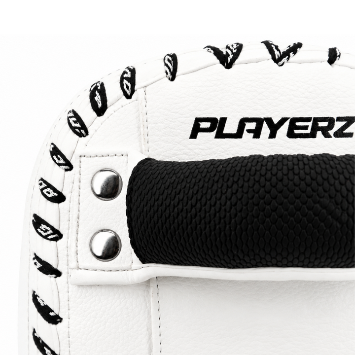Playerz CoachTech Kick Pads - White-Playerz Boxing