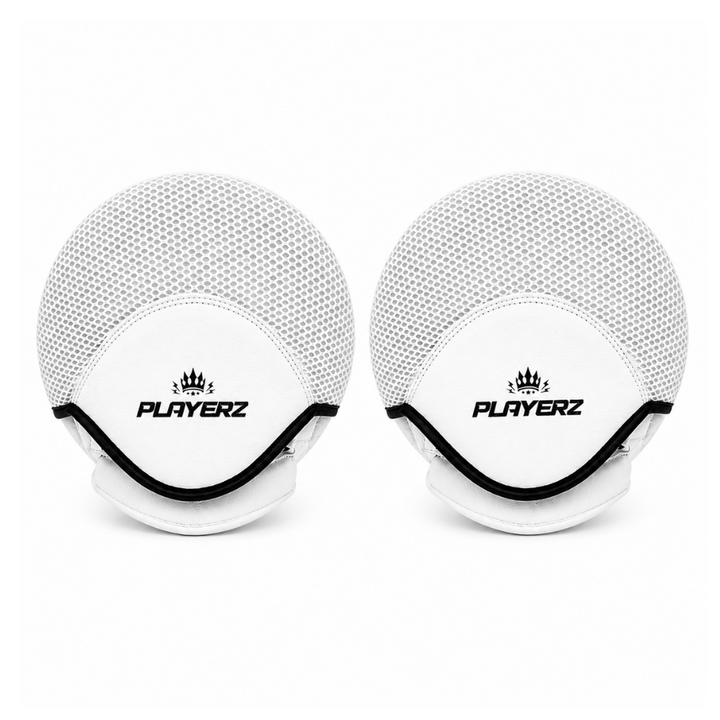 Playerz CoachTech Micro Focus Pads - White-Playerz Boxing