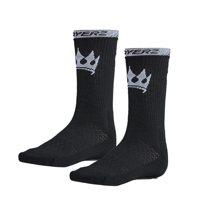 Playerz Boxing Logo Sports Socks-PLAYERZ-LOGO-SOCK-AD-BLKGLD-FEUK