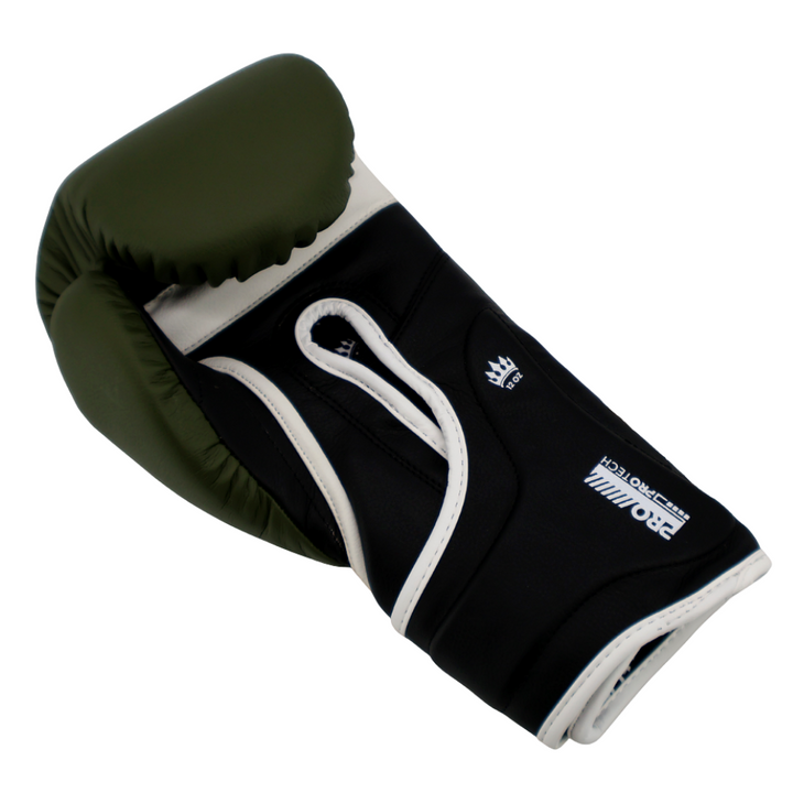 Playerz ProTech Boxing Gloves Velcro - Khaki-Playerz Boxing
