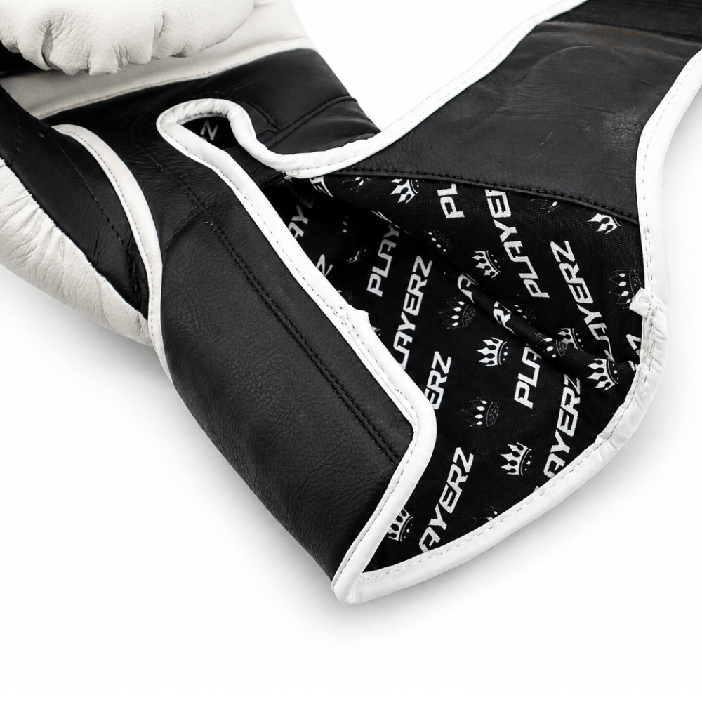 Playerz ProTech Boxing Gloves Velcro - White-Playerz Boxing
