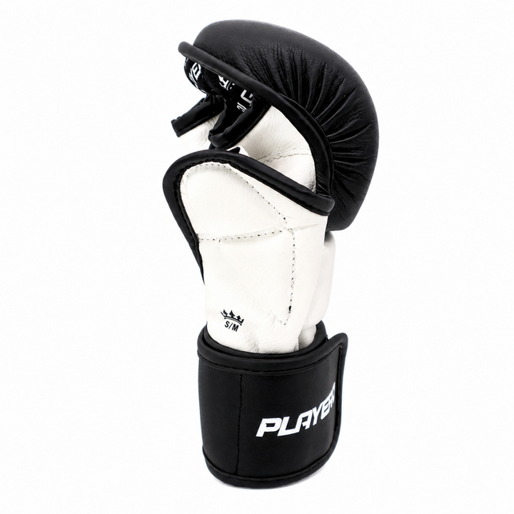 Playerz ProTech MMA Gloves - Black/White-Playerz Boxing