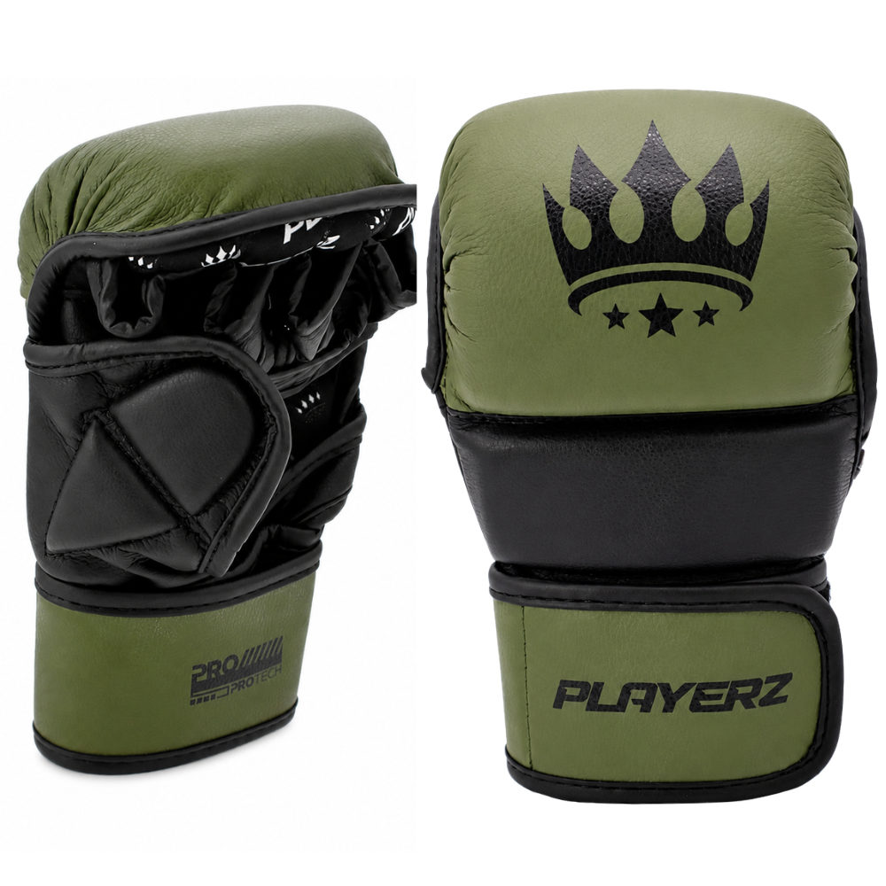 Playerz ProTech MMA Gloves - Khaki/Black-Playerz Boxing