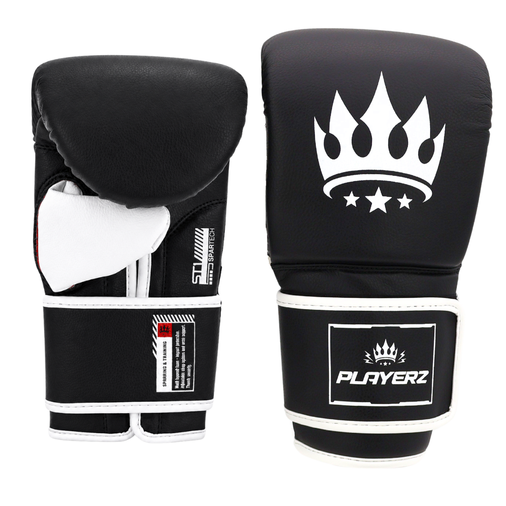 Playerz SparTech Bag Gloves - Black-Playerz Boxing