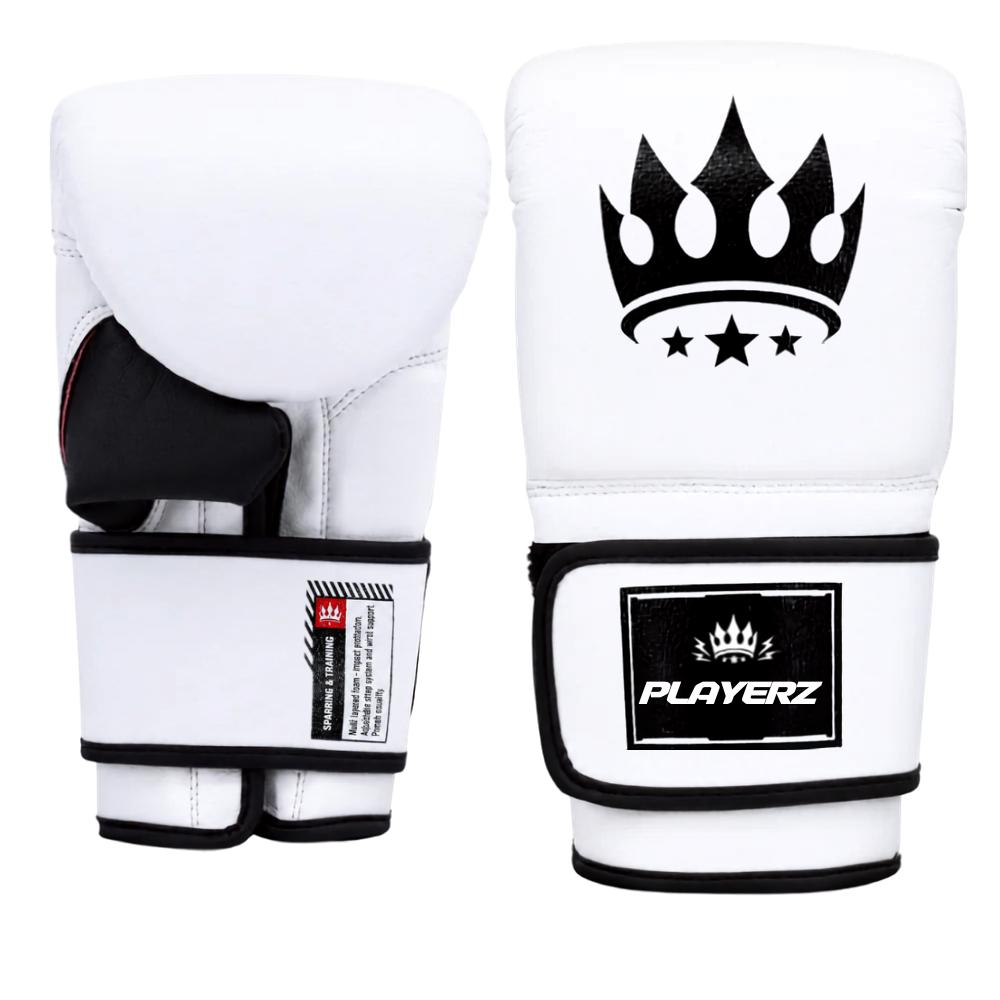 Playerz SparTech Bag Gloves - White-Playerz Boxing