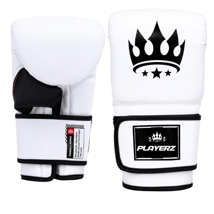 Playerz SparTech Bag Gloves - White-Playerz Boxing