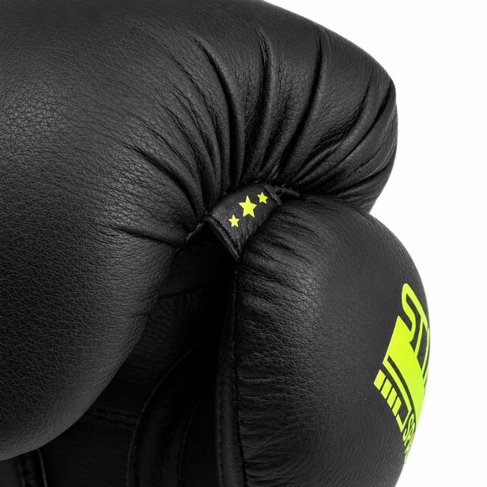 Playerz SparTech Boxing Gloves - Black/Neon-Playerz Boxing