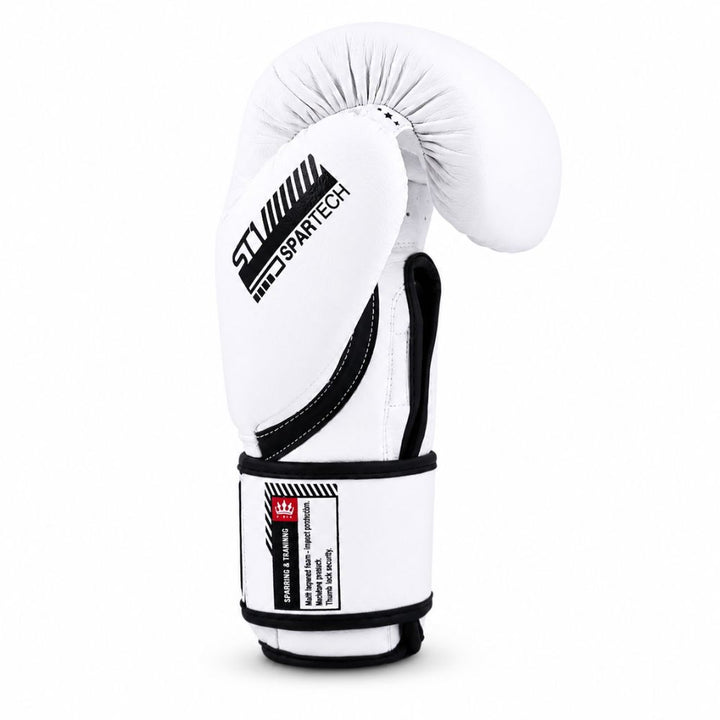 Playerz SparTech Boxing Gloves - White/Black-Playerz Boxing