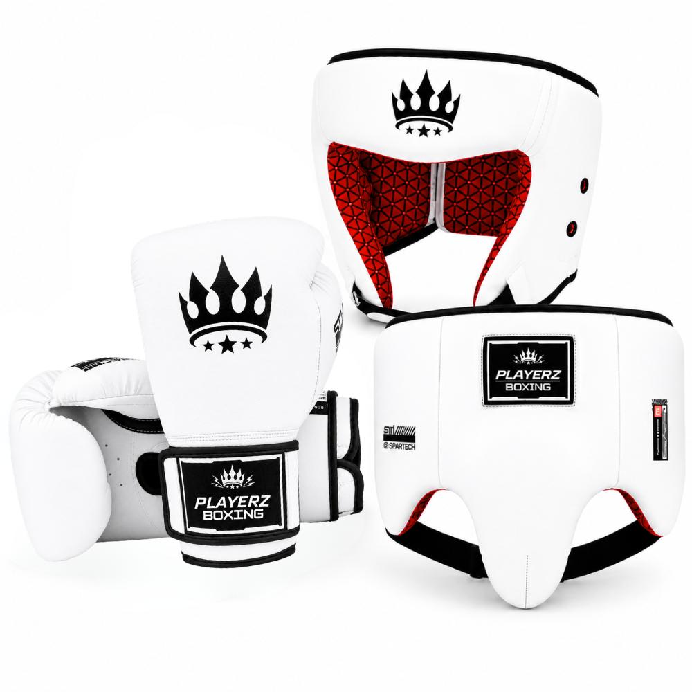 Playerz SparTech Boxing Set - White-Playerz Boxing