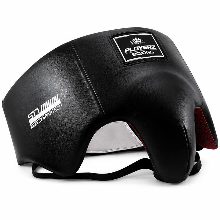 Playerz SparTech Groin Guard - Black/White-Playerz Boxing