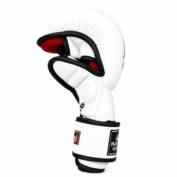 Playerz SparTech MMA Sparring Gloves - White/Black-Playerz Boxing