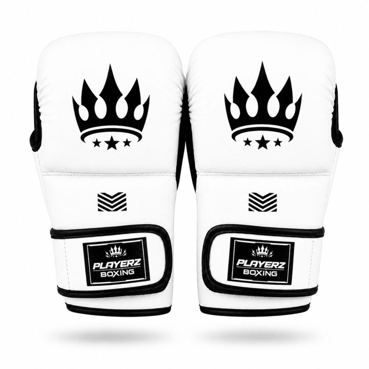 Playerz SparTech MMA Sparring Gloves - White/Black-Playerz Boxing