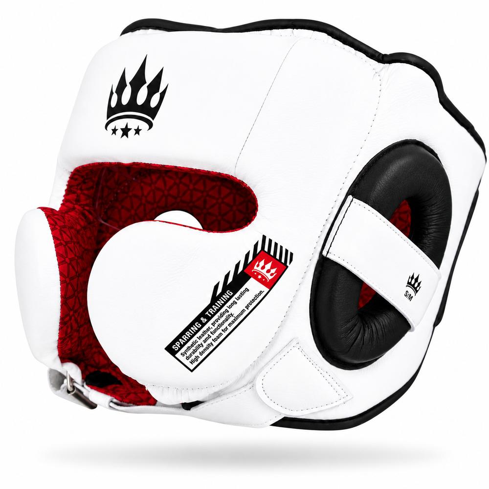 Playerz SparTech Pro Head Guard - White/Black-Playerz Boxing