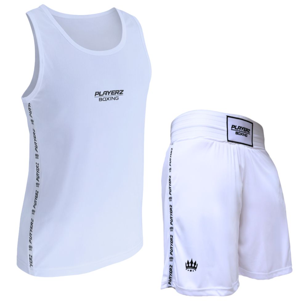 Playerz Stealth Boxing Set - White-Playerz Boxing