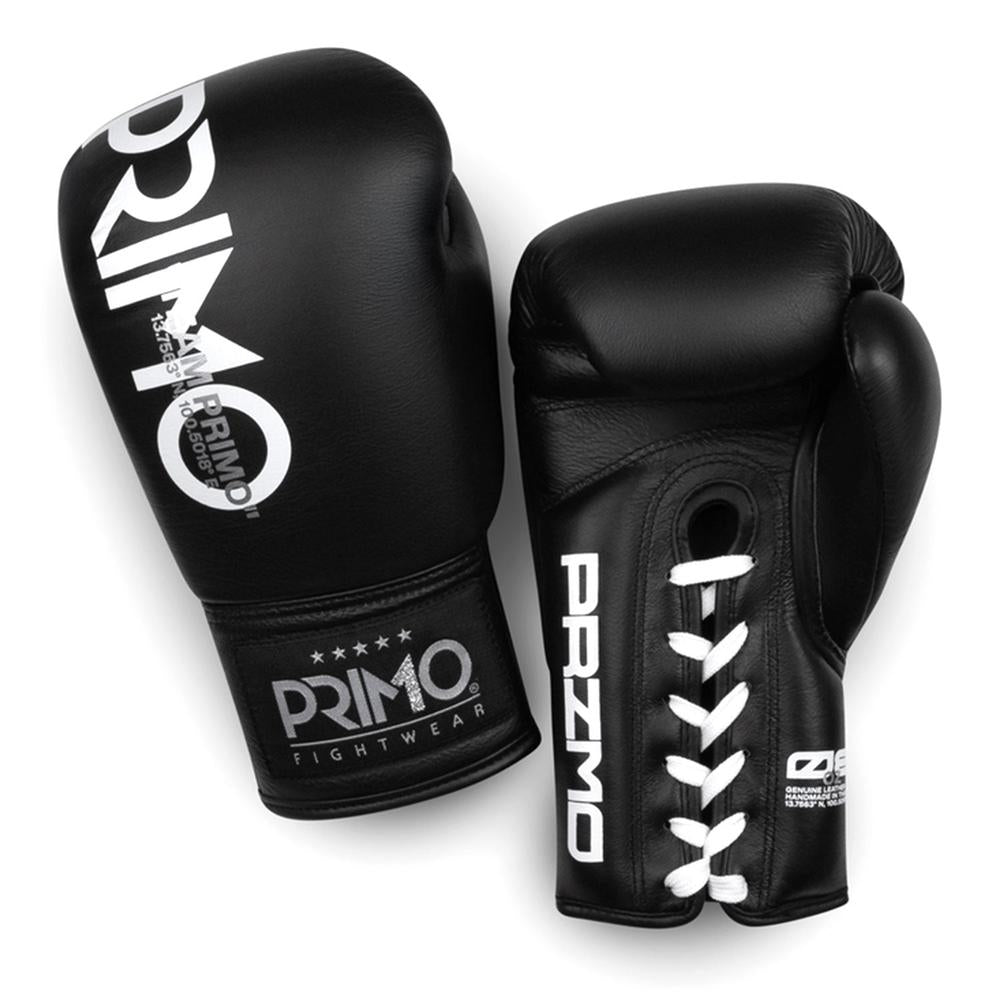 Primo Mamba Series Pro Lace-Up Boxing Gloves - Black-Primo