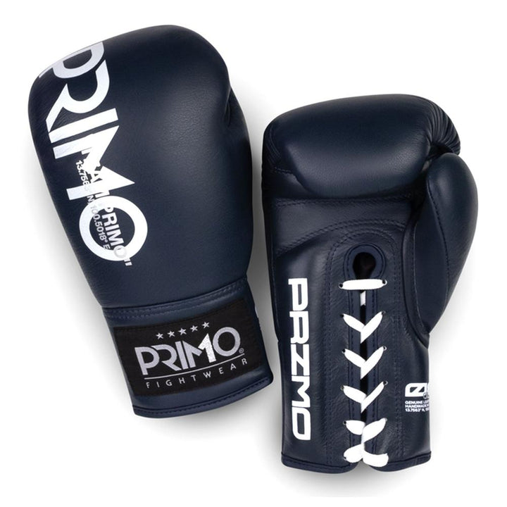 Primo Mamba Series Pro Lace-Up Boxing Gloves - Navy-Primo