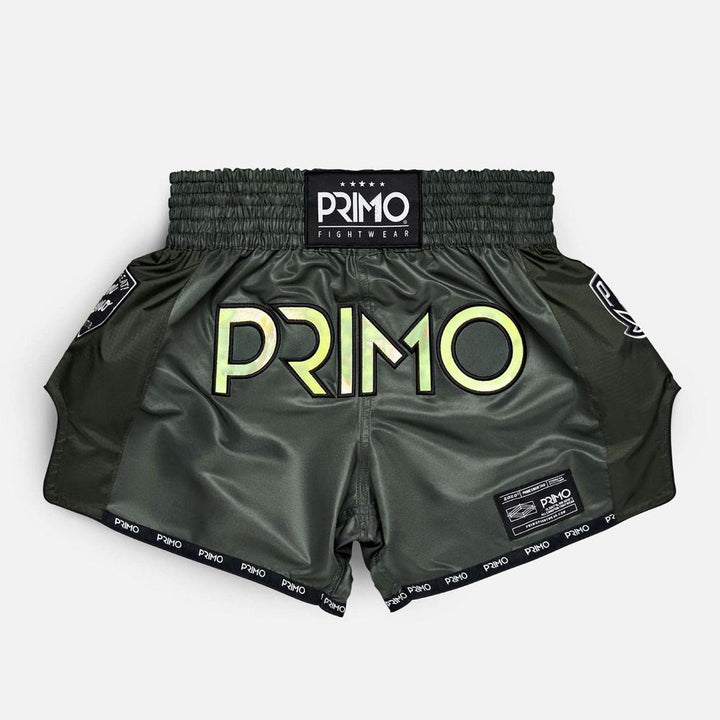 Primo Muay Thai Shorts - Hologram Series - Valor Green-Primo