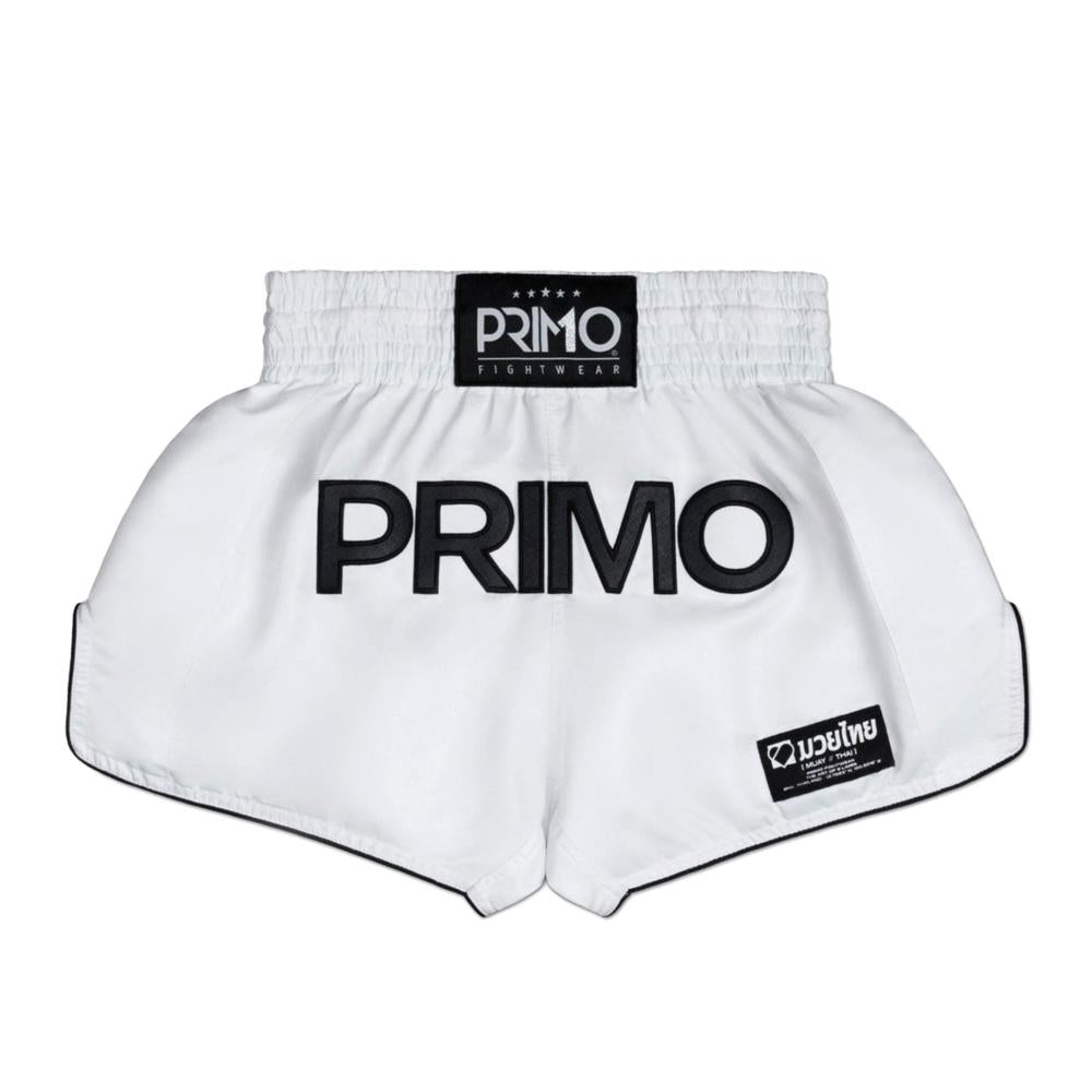 Primo Muay Thai Shorts - Mamba Series - White-Primo