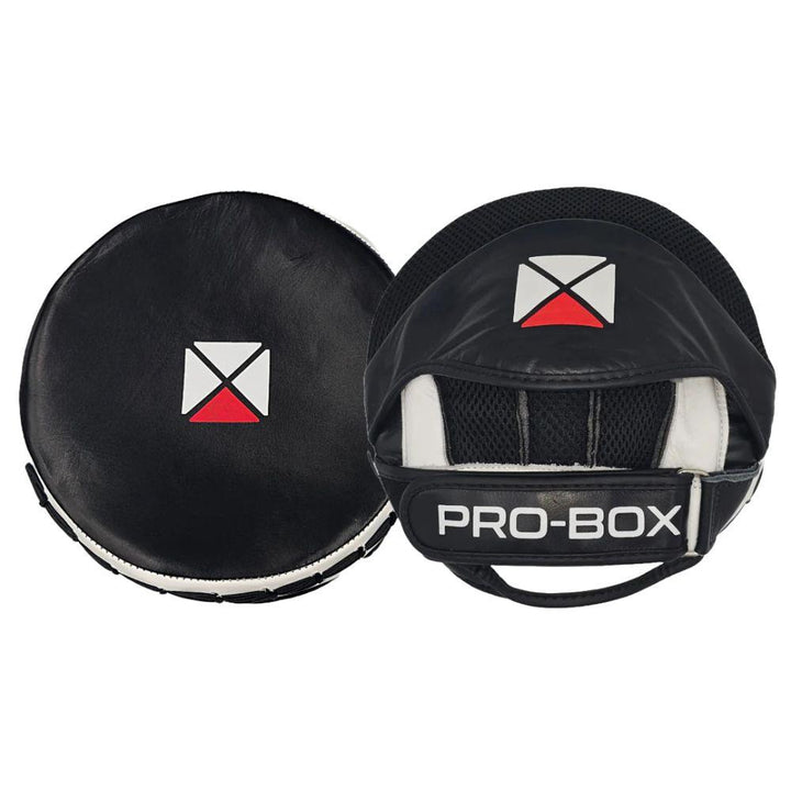 Pro Box Black-White Round Leather Pads-Pro Box