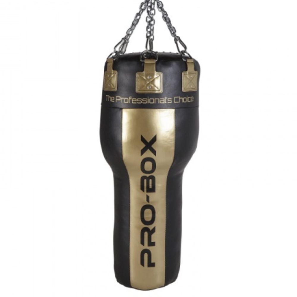 Pro Box Champ Spar Angle Punch Bag - Black/Gold-Pro Box