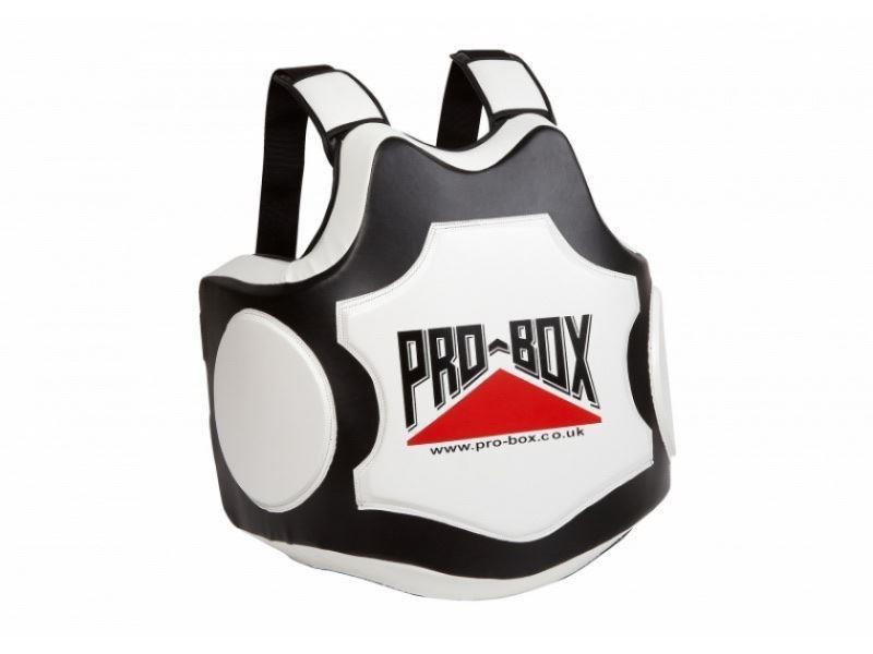 Pro Box Hi Impact Coaches Body Protector - White/Black-W-HI-IMPACT BP-FEUK