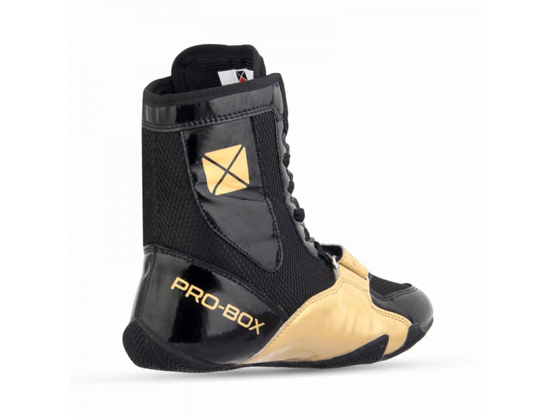 Pro Box Speed Lite Boxing Boots - Black/Gold-Pro Box