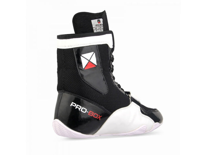 Pro Box Speed Lite Boxing Boots - Black/White-Pro Box