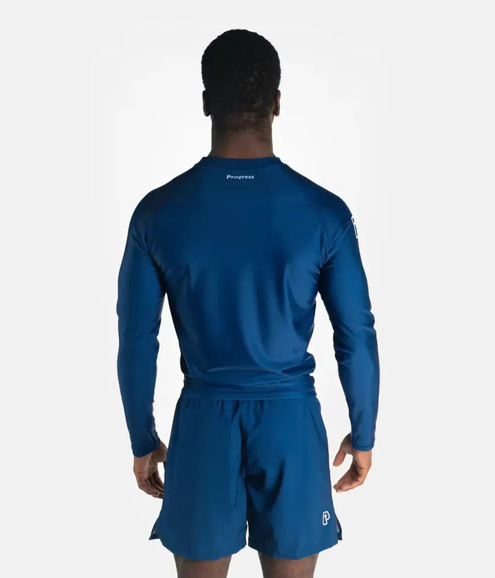 Progress Academy Short Sleeve BJJ Rash Guard Navy