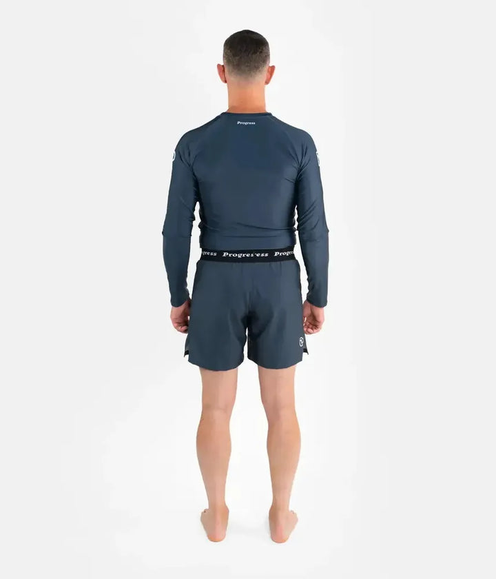 Progress Academy Short Sleeve BJJ Rash Guard Petroleum