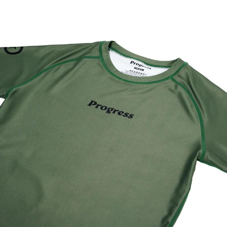 Progress Academy Hybrid BJJ Rash Guard - Khaki