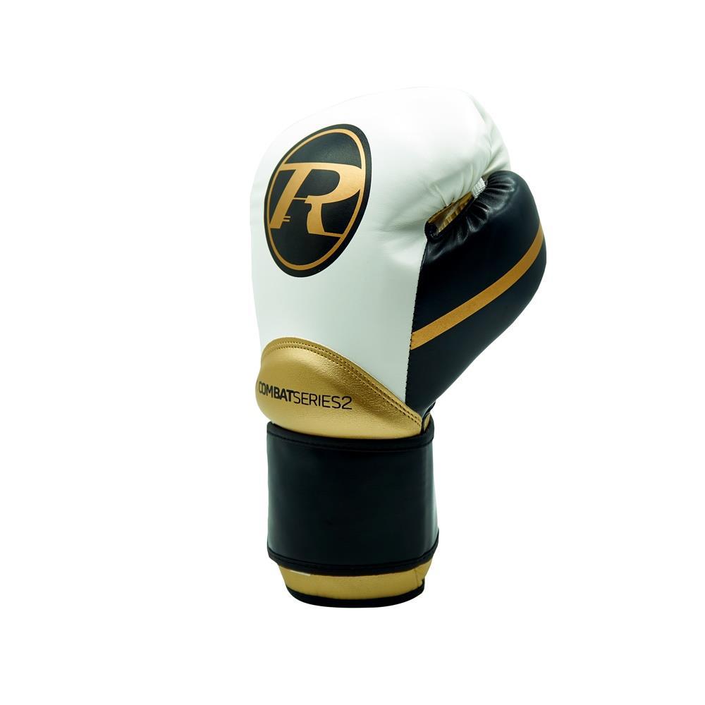 Ringside Combat Series 2.0 Boxing Gloves - White/Black/Gold-FEUK