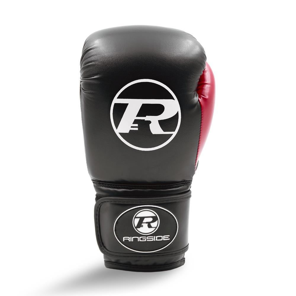 Ringside Junior PU Boxing Gloves - Black/Red