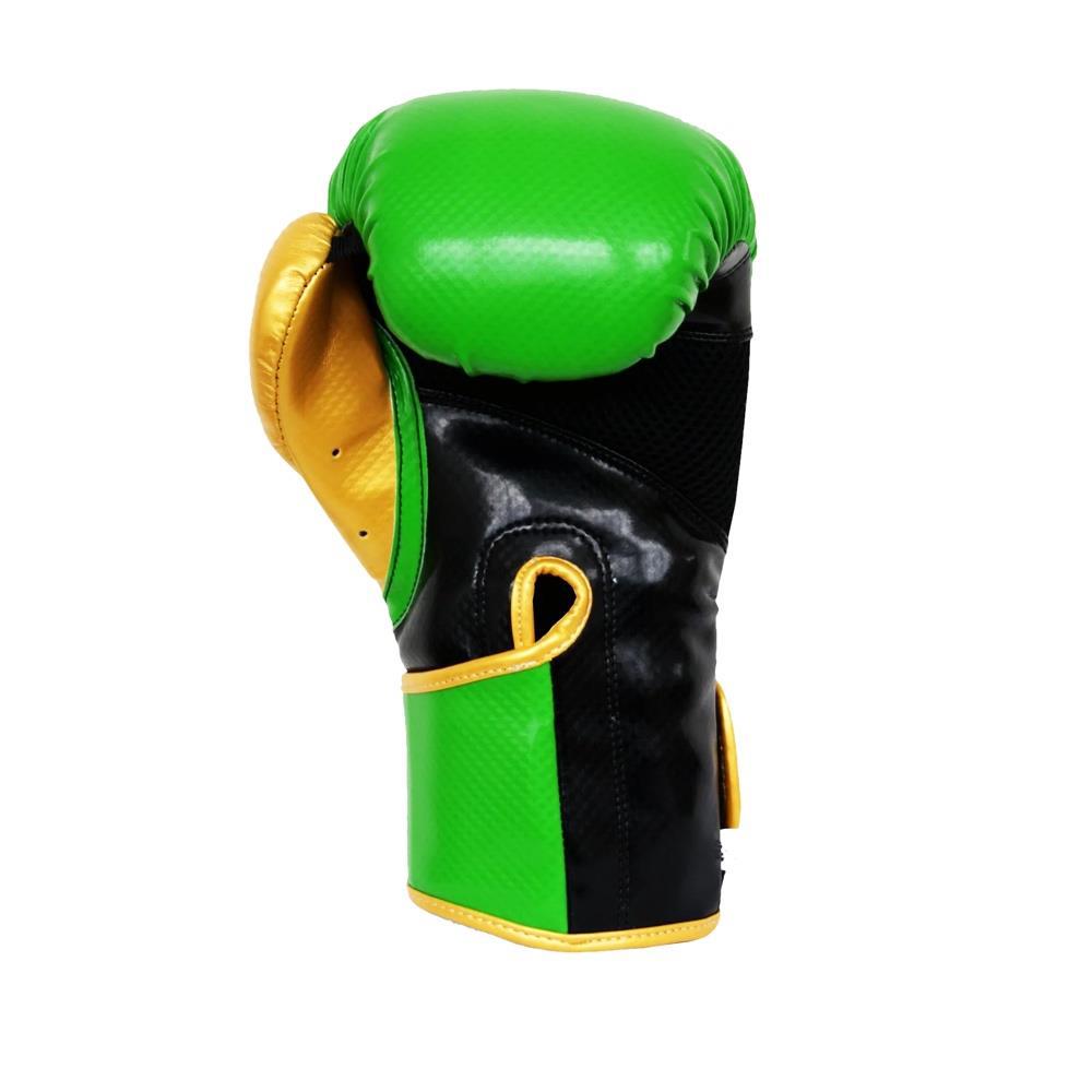 Ringside Pro Fitness Boxing Gloves - Green/Gold-FEUK