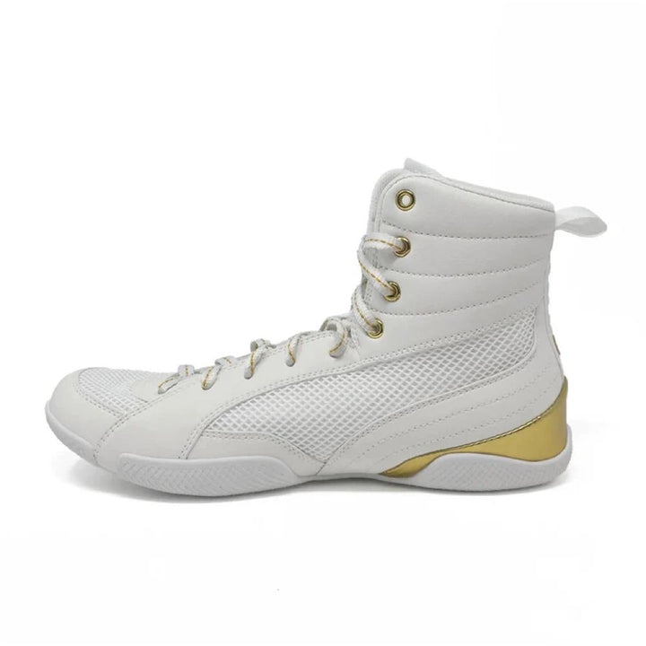 Rival Guerrero Deluxe Boxing Boots - White/Gold-Rival Boxing