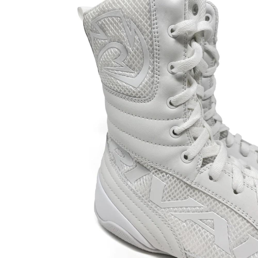 Rival RSX Guerrero High-Top Boxing Boots - White-Rival Boxing