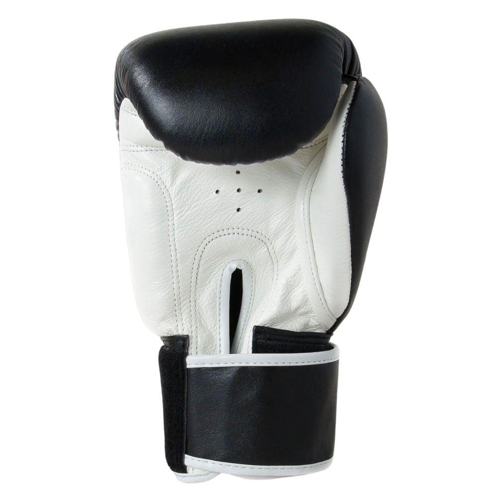 Sandee Authentic Leather Boxing Gloves - Black/White