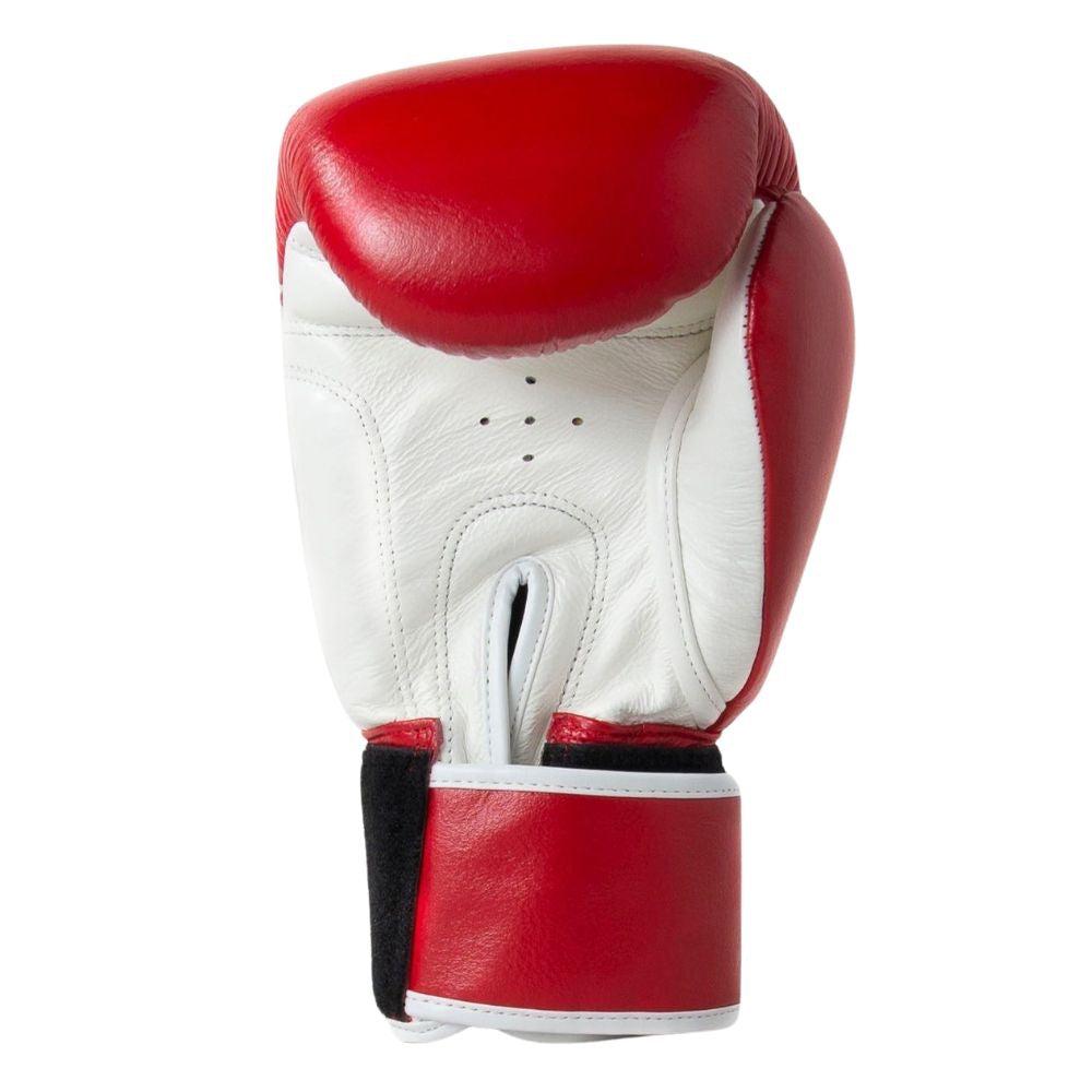 Sandee Authentic Leather Boxing Gloves - Red/White