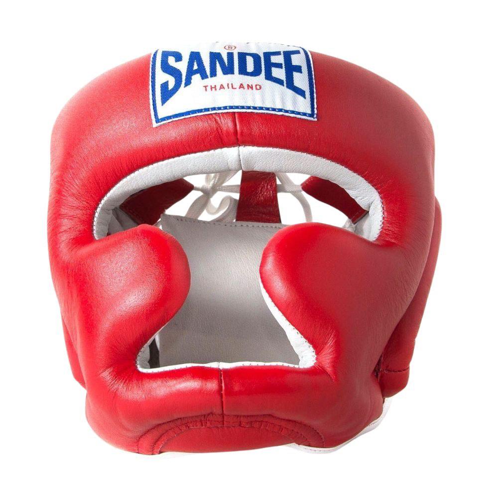 Sandee Closed Face Head Guard - Red