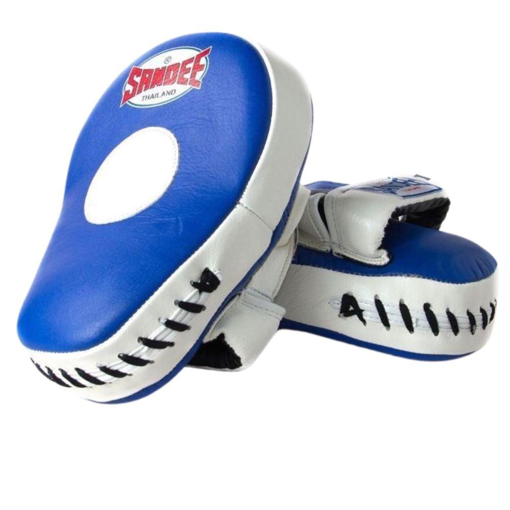 Sandee Curved Focus Mitts - Blue/White