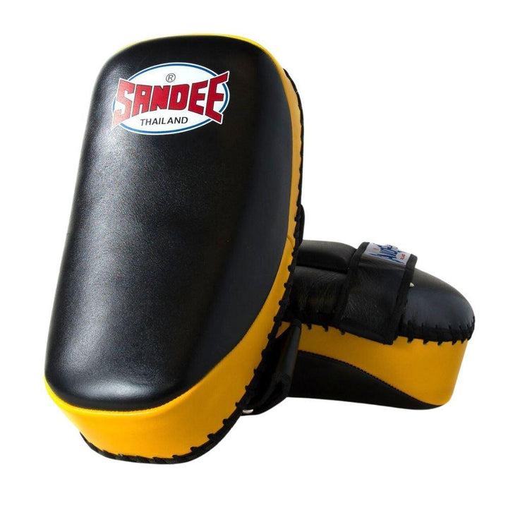 Sandee Curved Kick Pads - Black/Yellow