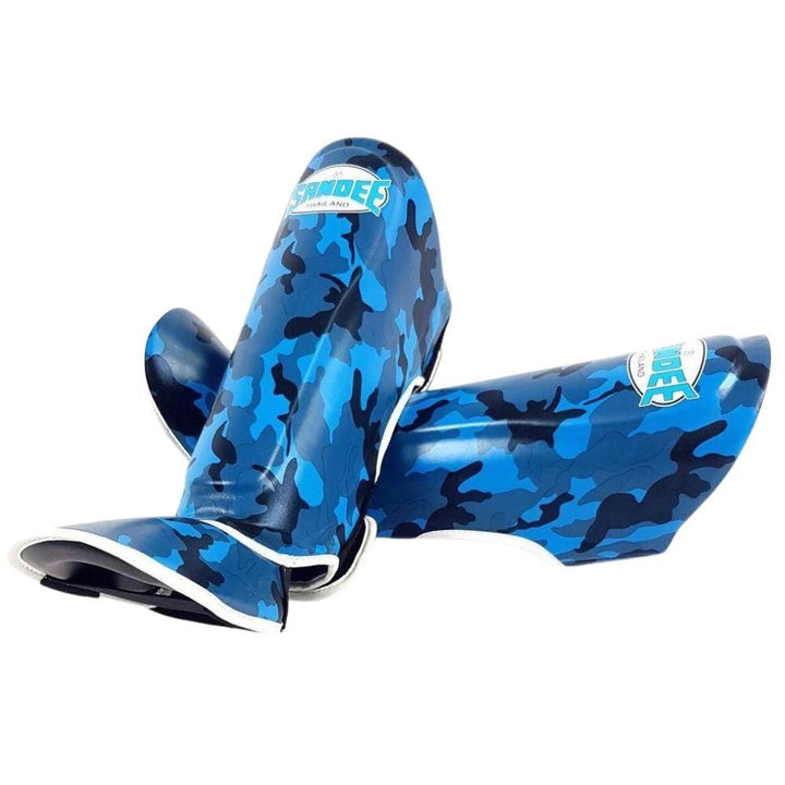 Sandee Kids Camo Shin Guards - Blue