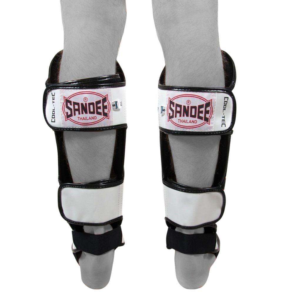 Sandee Kids Cool-Tec Shin Guards - White/Black