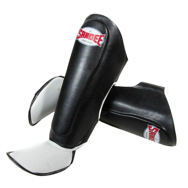 Sandee Kids Muay Thai Shin Guards - Black/White