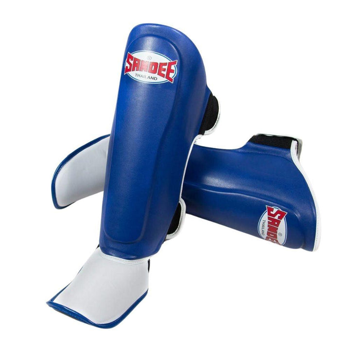 Sandee Kids Muay Thai Shin Guards - Blue/White