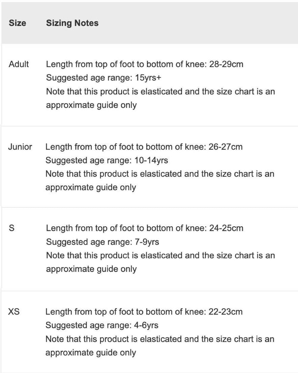 Size Guide Image