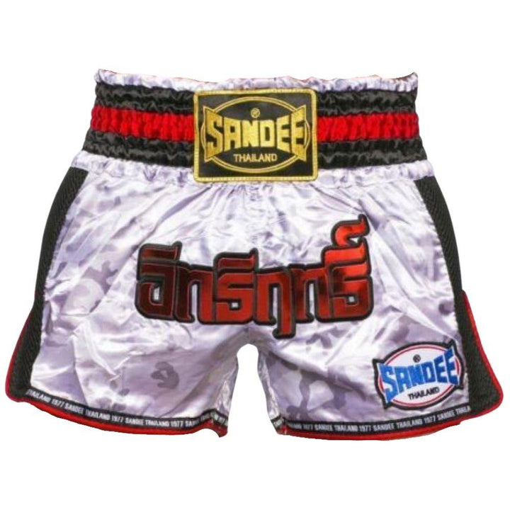 Sandee Supernatural Muay Thai Shorts - White/Red