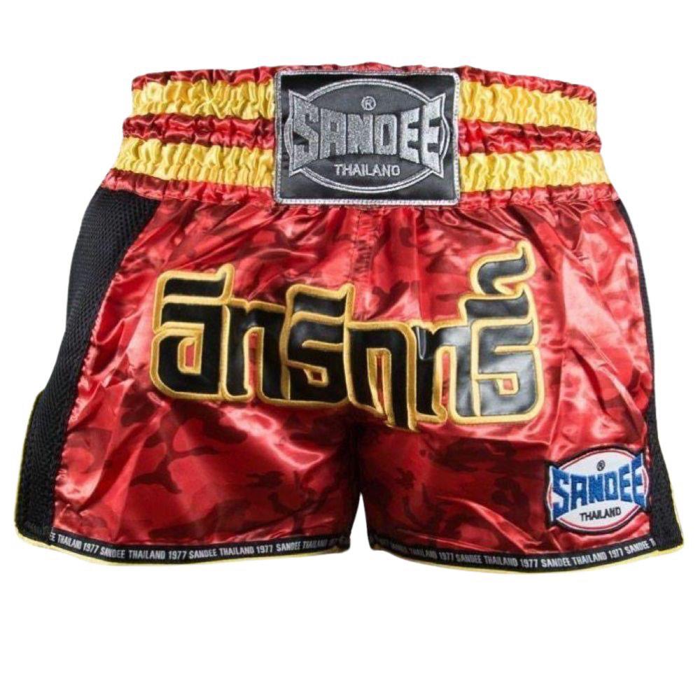 Sandee Supernatural Muay Thai Shorts - Red/Gold