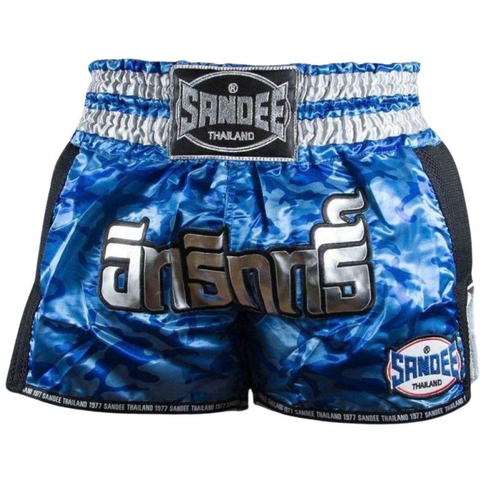 Sandee Supernatural Muay Thai Shorts - Blue/Silver