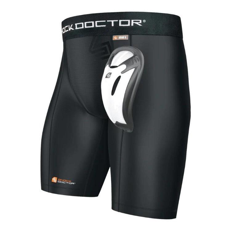Shock Doctor Compression Shorts With Bio Flex Cup - Black
